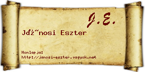 Jánosi Eszter névjegykártya
